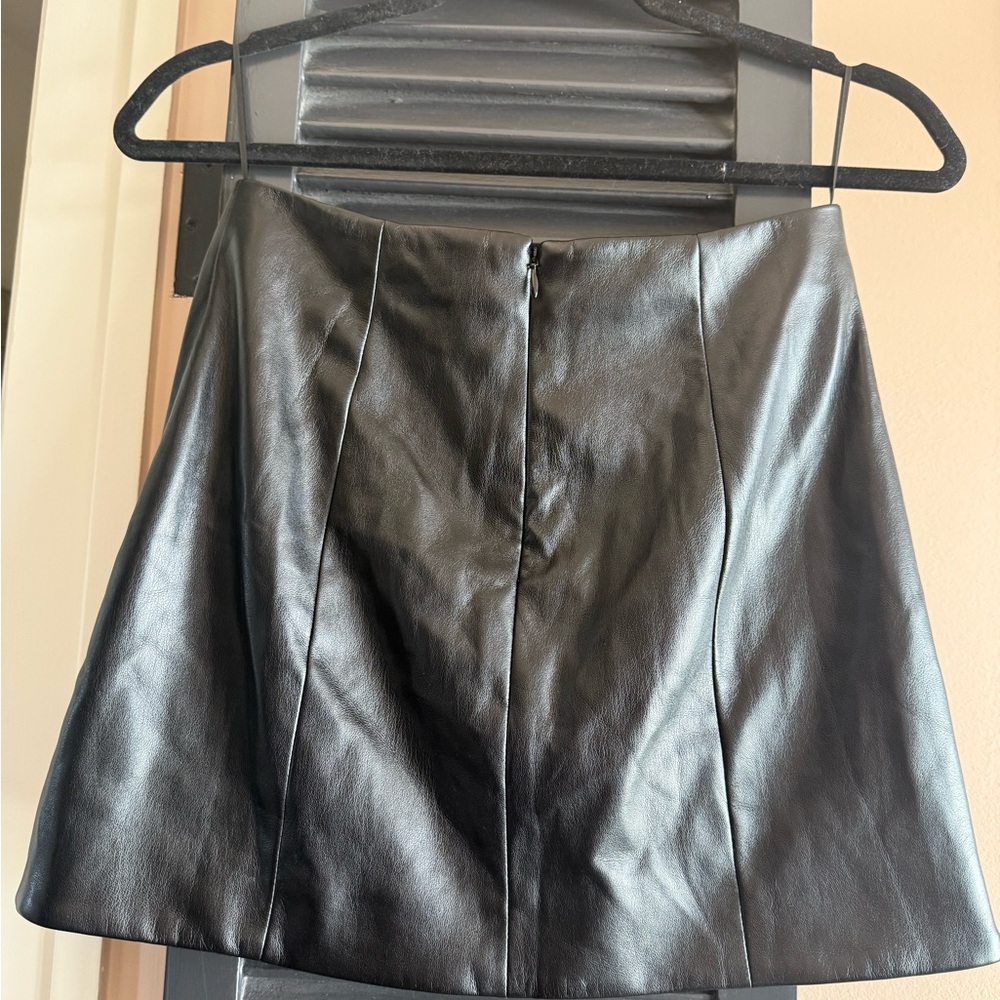 Amanda Uprichard Mini‎ Puzzle Leather Skirt - Picture 3 of 3